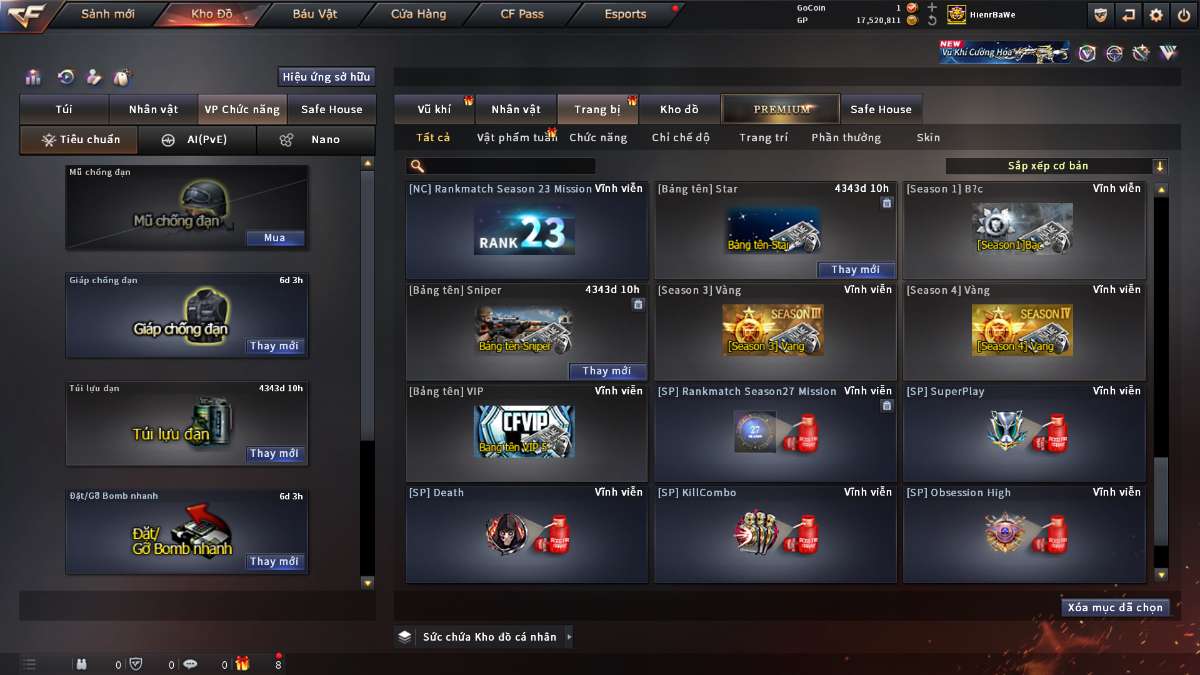 shop acc cf uy tin gia re